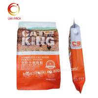 Factory supplier 4 side seal bag/side gusset pouch for5KG  8.5KG 10KG cat food/freeze dried chicken with or without handle