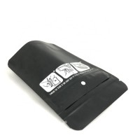 Custom printed 3.5g matte black childproof ziplock stand up pouch with window