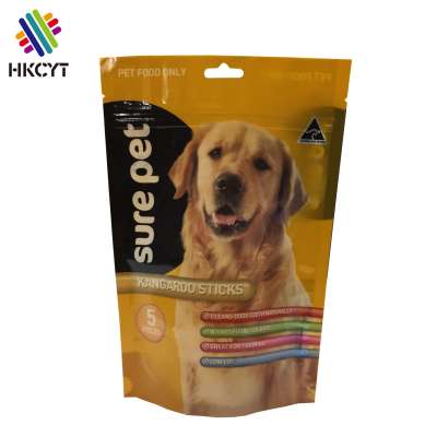 Moisture Proof Plastic Stand Up Zip Top Food Grade Dog Food Packaging Bag With Custom Design