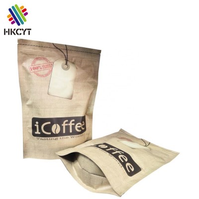 Customized printed logo aluminum foil stand up ziplock coffee packaging bags